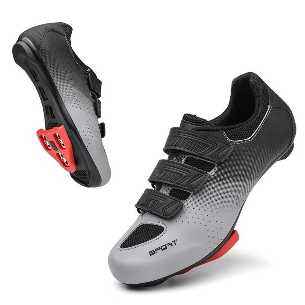 Sport Unisex Gray Black Universal Cycling Bicycle Racing Athletic Sneakers‎ 39